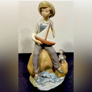 LLADRO Art Statue Figurine Sea Fever Boy WiBoat 51
